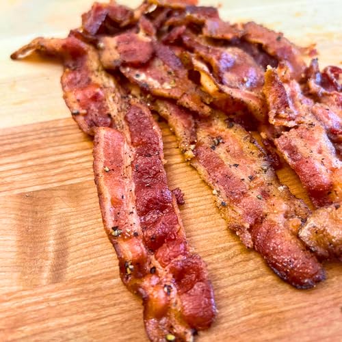 Image of Smoked Applewood Bacon Jerky - Sweet, Smoky & Irresistibly Delicious Gourmet Indulgence | Made with 100% Real Uncured Thick-Cut Bacon, Small-Batch Applewood Smoked for Bold, Rich Flavor | 4 ounces total (Pack of 2 bags, 2 ounces each)