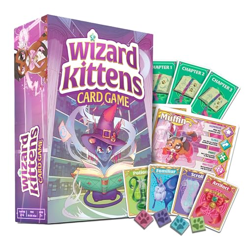 Image of Magpie Games Wizard Kittens Card Game, Semi-Cooperative, Magic Cat Mischief