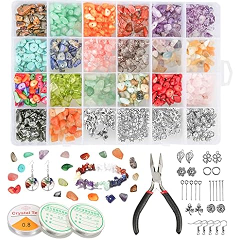 1531pcs Crystal Jewelry Making Kit,ZEFAN Jewellery Making with Gemstone Chip Beads, Jewellery Wire, Pliers and Other Jewelry Ring Making Supplies Cover