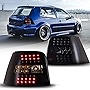 ROXX Led Tail Lights Assembly for 1999-2004 Volkswagen Golf MK4, Taillights for 1999-2004 Volkswagen GTI, Smoke Rear Lights Replacement with Led DRL/ Turn signals/Brake Lamps, Driver & Passenger Side
