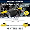 Urban UR959Y High Security Steering Wheel Lock, Most Visible Yellow Steel Double Hook, Automatic Locking, Protective Pads Optional Safety Hammer, Universal Car Anti-Theft Device for Auto SUV Van Truck #4