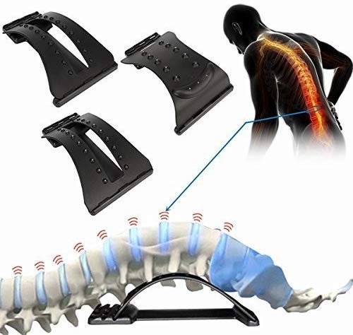 SNEPCOM Magic Back Pain Relief Lumbar Region Support with Cushion Removable Chiropractic Back Magic Stretcher Lower Lumbar Massage Support Spine Pain Relief