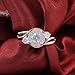 Dsnyu Moissanite Eternity Ring, Womens Wedding Rings 9K White Gold and Rose Gold Bicolor Gold with Round Moissanite 3ct Band Fashion Trendy Size 8