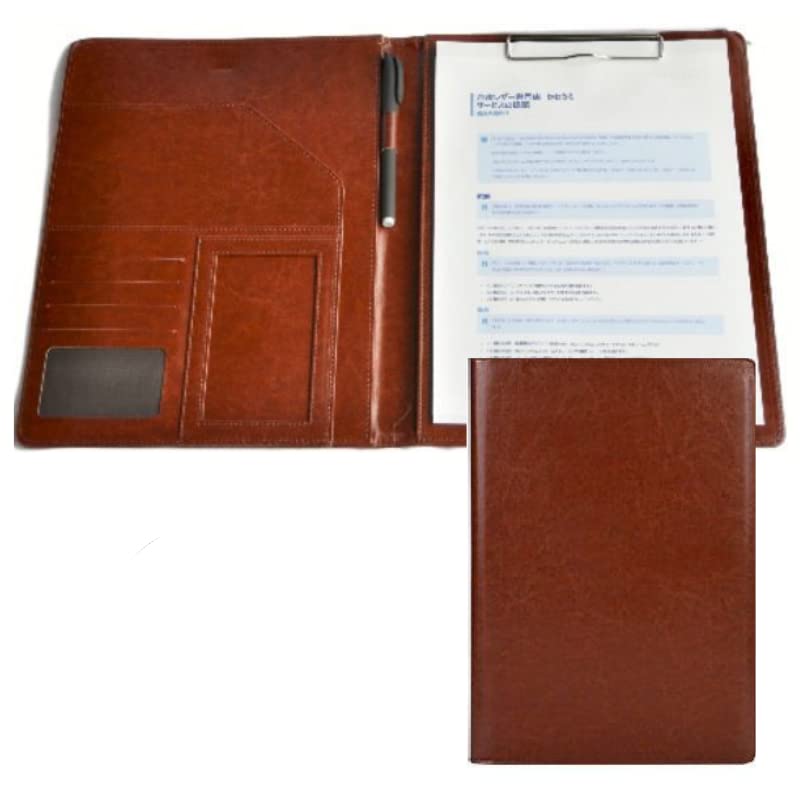 Amazon | kawauso 名入れ バインダーファイル a4 2つ折り PUレザー