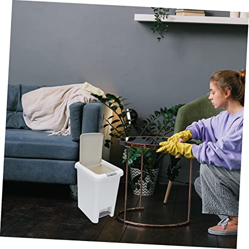 Contenedor de basura rectangular plástico con pedal miniatura 7