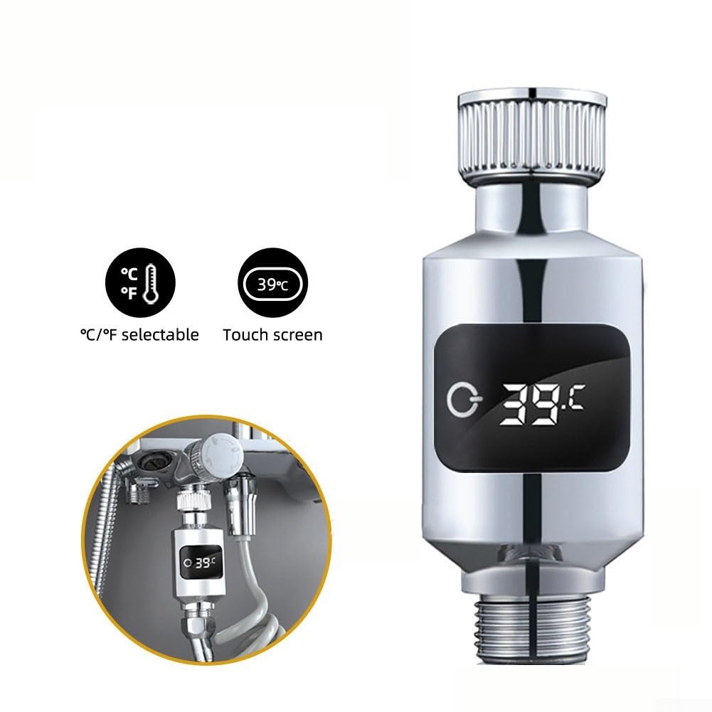 Digital LED Shower Thermometer - Adjustable Water Temperature Monitor for Households, as picture show - Image 4