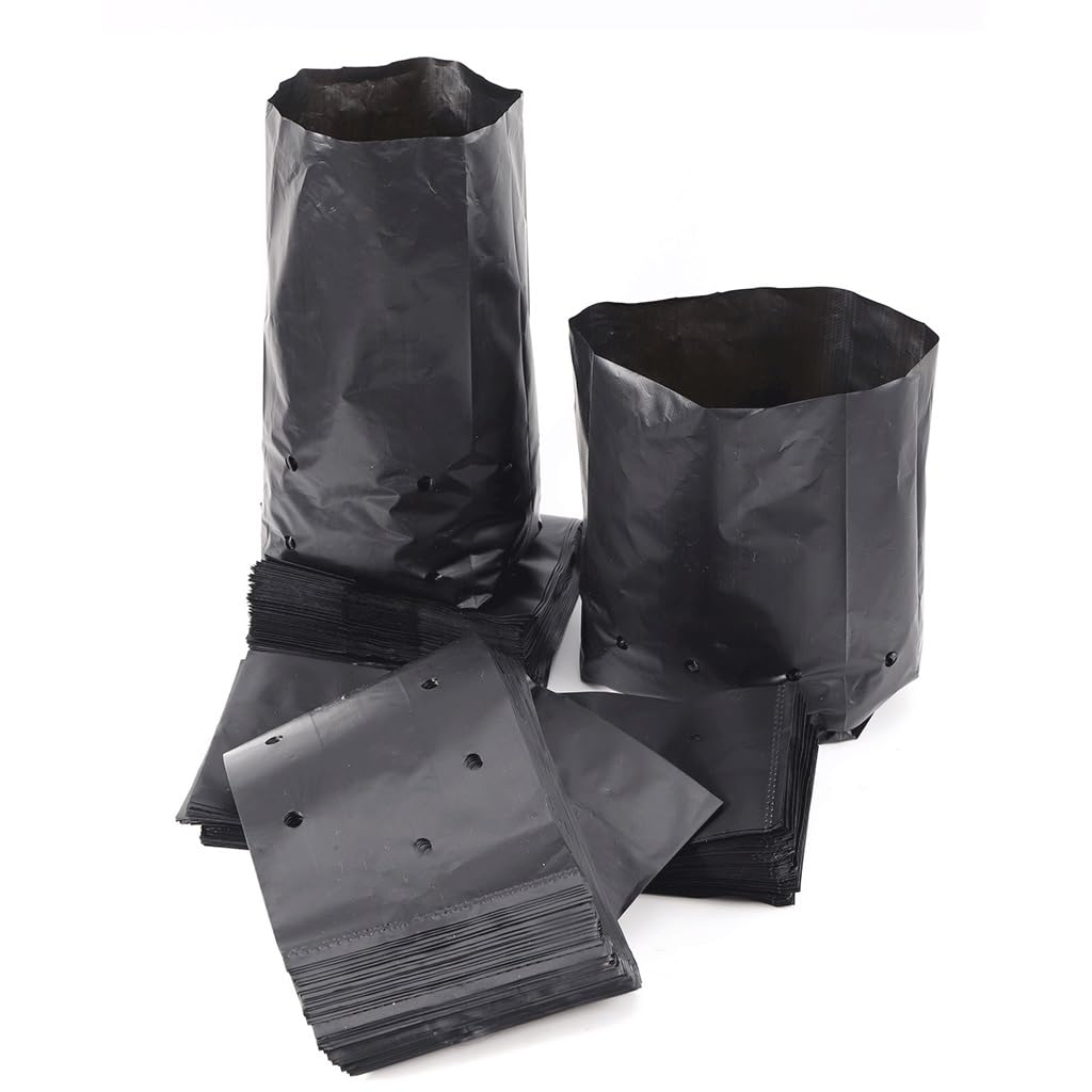 EYRMQWJPC Fabric Plant Growing Bags, PE Fabric Seedling Pots Plant Grow Bags Breathable Holes Multiple Sizes 100 Pcs(30x25cm(DxH))