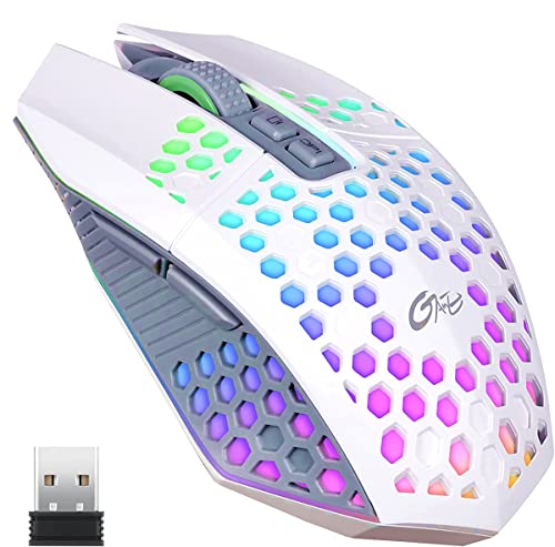 Ratón gaming inalámbrico X8 recargable USB-C con paneles de panal ergonómicos