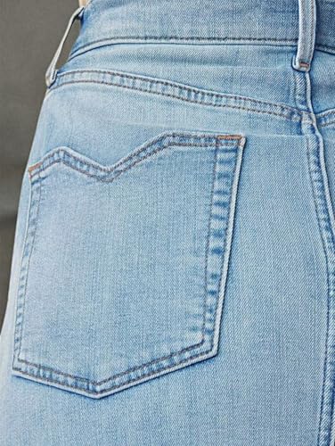 Flamingals Straight High Rise Vintage Zipped up Wash Split Thigh Midi Denim Skirt Without Belt 6