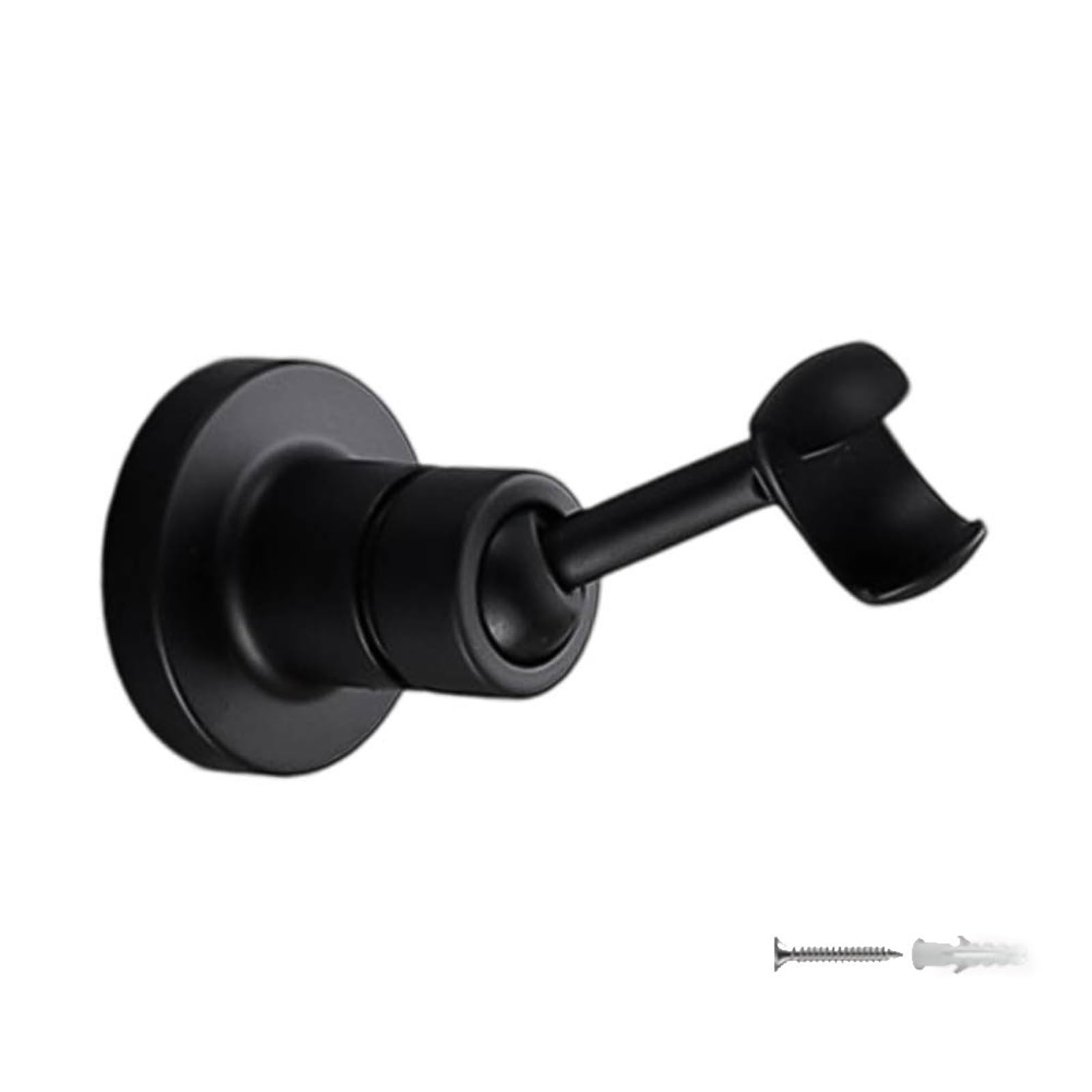 soporte de regadera 1 soporte for cabezal de ducha con tornillo ajustable 360 grados, for mano for baño(Black)