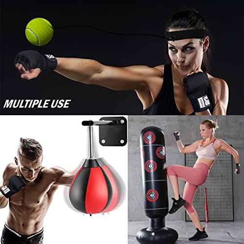 Rubexx Slip On Boxing Hand Wraps Gel Padded Thick Knuckle Inner Gloves 36 Inches Elastic Strap Wrist Protection Quick Wrap Under Mitts Martial Arts Muay Thai Mma Kickboxing Men Wome (Black, L) #TOP3