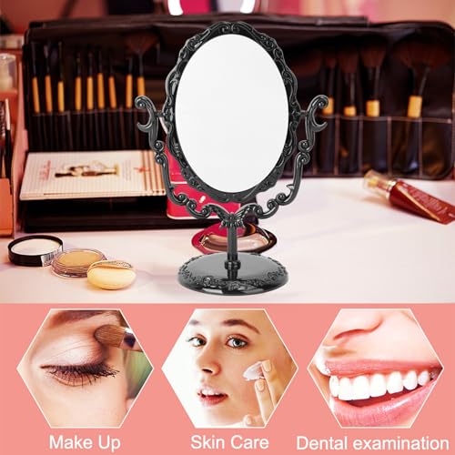 Espejo Vintage Giratorio para Maquillaje con Marco Negro miniatura 4
