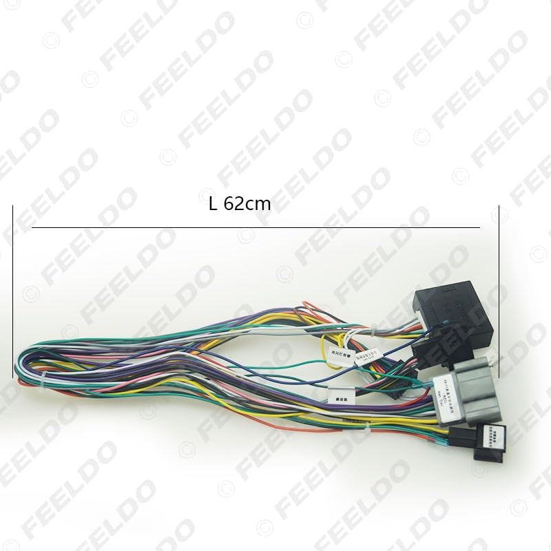 Car for Audio Radio DVD Android 16PIN Power Cable Adapter with Canbus Box for Ford Fiesta(09-11) Power Wiring Harness #HQ6471 - (Color Name: Black)