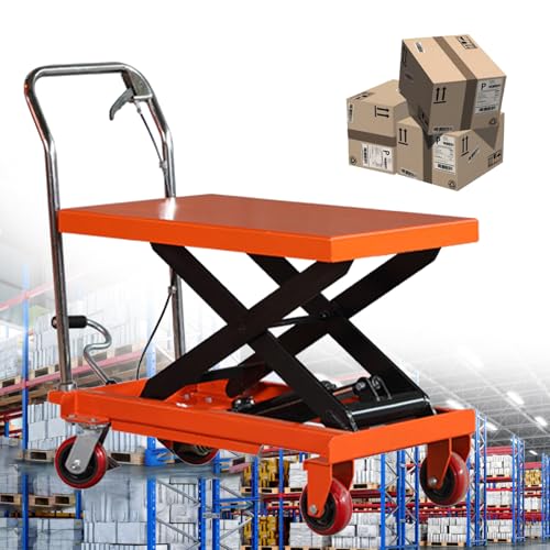 Hydraulischer Hubwagen, 159 kg Kapazität, manuelle und elektrische Erhöhung für schweres Heben in Fabrik, Supermarkt, Werkstatt