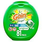 Gain flings! Laundry Detergent Soap Pacs, High Efficiency (HE), Original Scent, 81 Count