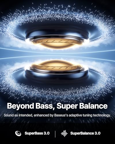 Image of Baseus Inspire XP1 Adaptive Noise Cancelling Earbuds, Sound by Bose, Dolby Audio, Premium Real-Time Adaptive ANC, Adaptive Tuning Sound, Natural Fit Design, 6-Mic Adaptive Clear Calls, 45H Playtime