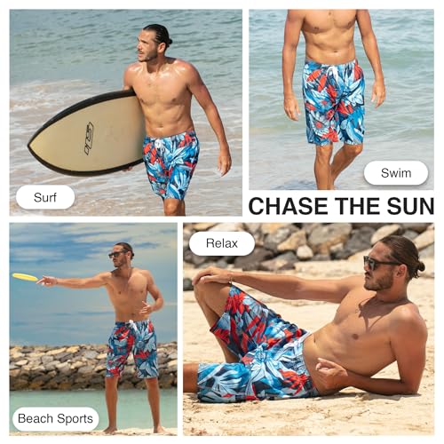 Image of Kanu Surf Men's Big Viper Extended Size Stripe Swim Trunk