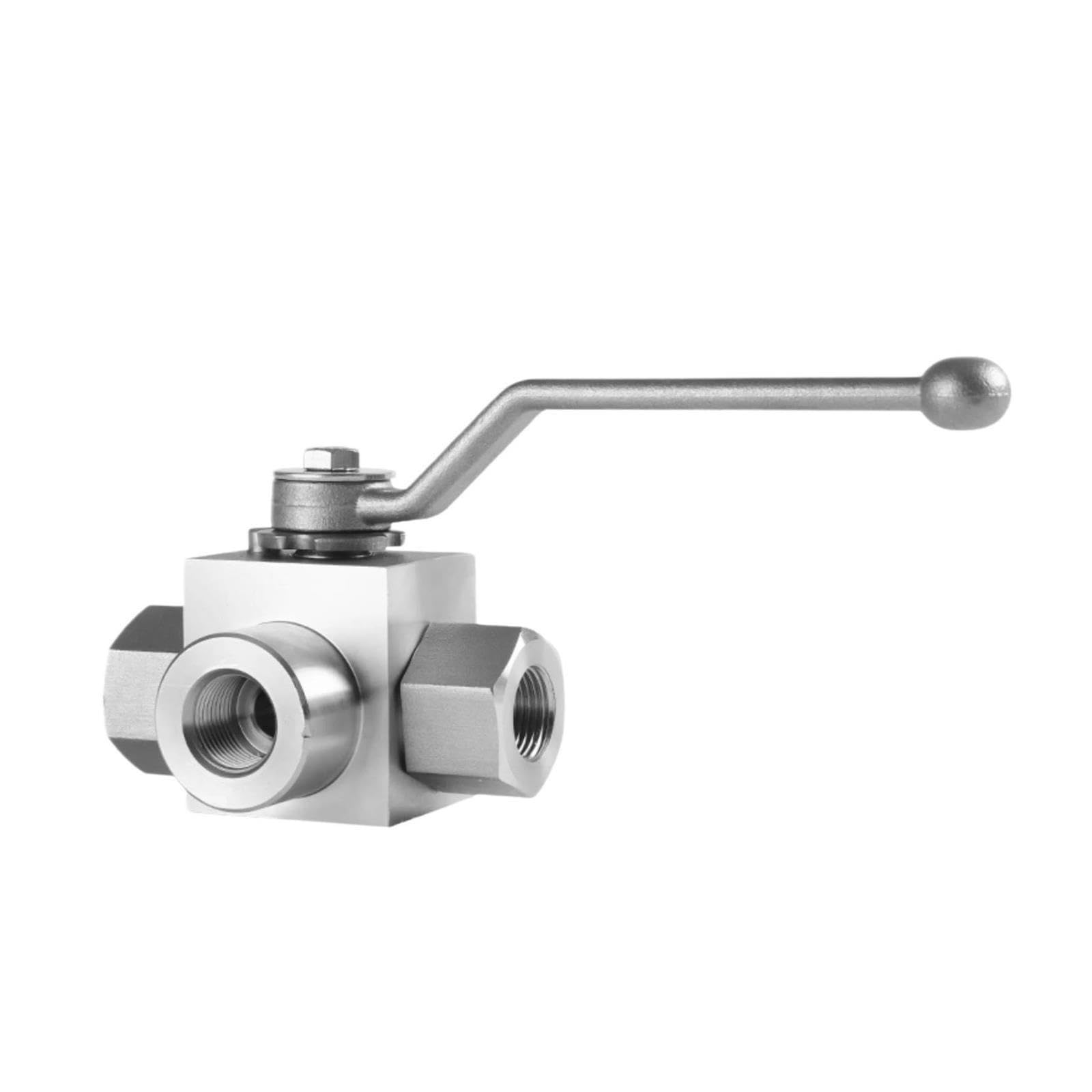 Válvula de bola hidráulica de 3 vías de acero inoxidable 304