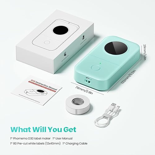 Miniatura 9 de Phomemo D30 fabricante de etiquetas térmicas