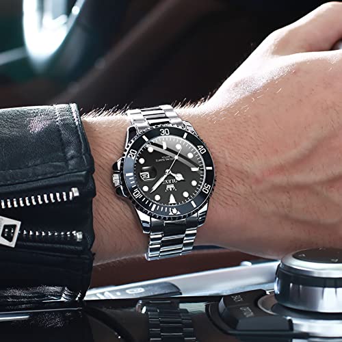 Image of OLEVS Watches for Men Quartz Fashion Business Waterproof Analog Stainless Date Week Diamond Luminous Mens Watch