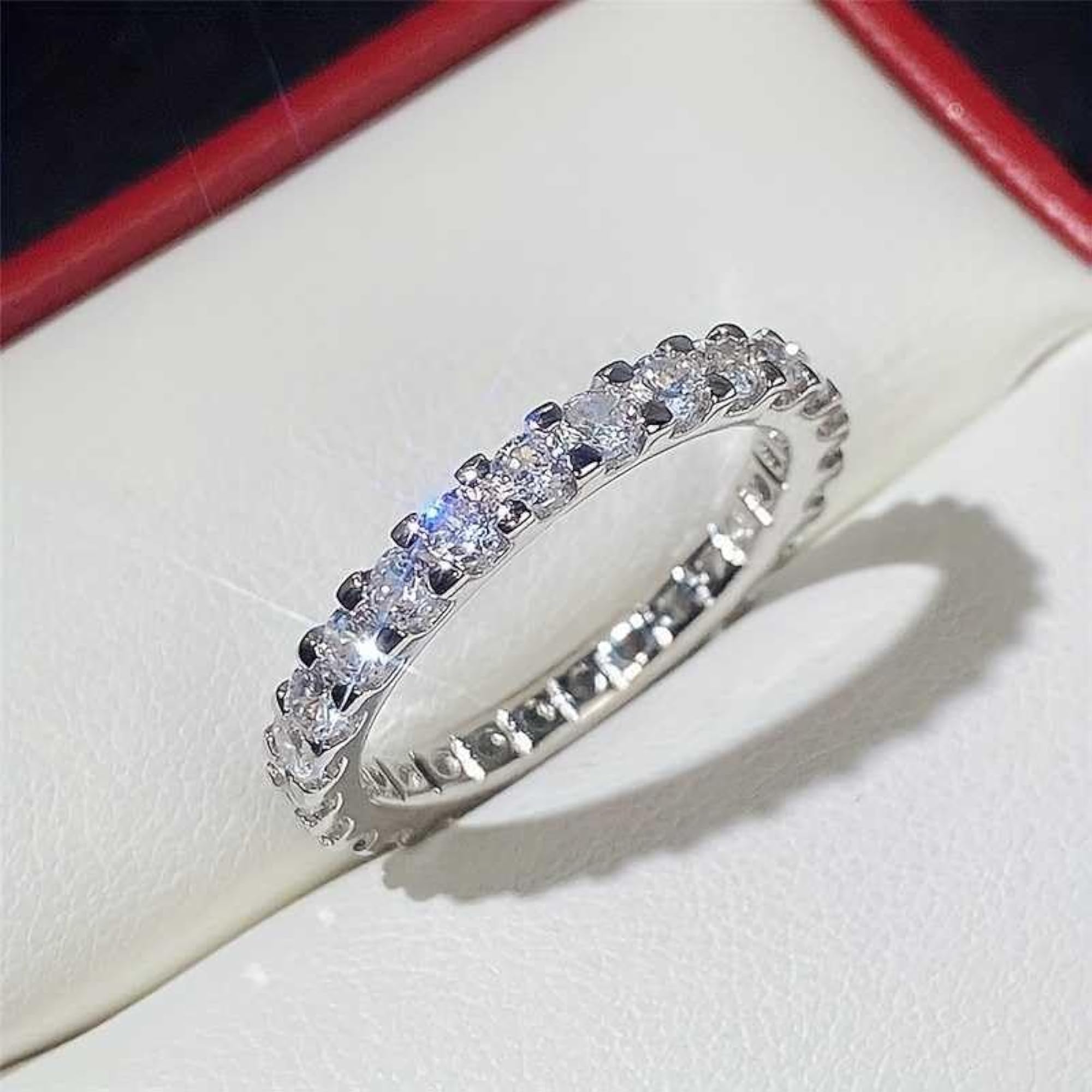 Silver Plated Princess Cut Cubic Zirconia Promise Ring