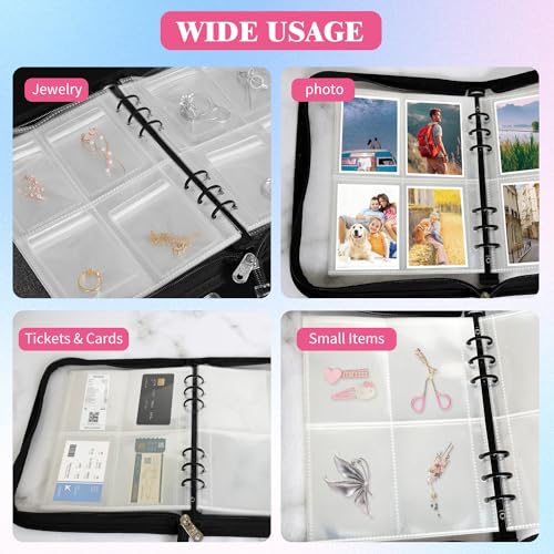 KIKIGOAL Transparent Jewelry Storage Book Jewellery Organiser with Pockets Earring Storage Jewelry Display Book Album with 80 Grids+30 pcs PVC Bags (80 Grids+30 pcs 6 * 8 PVC Bags) … - Cosy Home Interiors KIKIGOAL Transparent Jewelry Storage Book Jewellery Organiser with Pockets Earring Storage Jewelry Display Book Album with 80 Grids+30 pcs PVC Bags (80 Grids+30 pcs 6 * 8 PVC Bags) … - Image 7