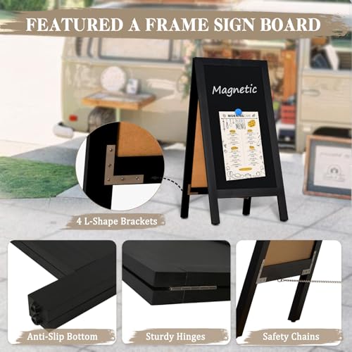 image for AMUSIGHT Wooden A-Frame Sign, Magnetic 40