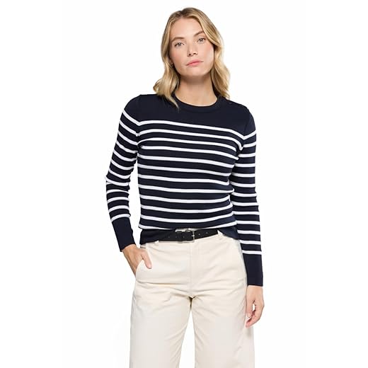 Pull Marin Armor Lux "Briac" Femme, Bleu (Bi5 Rich Navy/Nature) , 44 (Taille fabricant: 4)