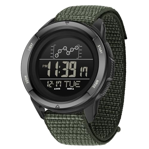 findtime Montre Militaire Homme Commando pour Homme Montre de Sport Bracelet Respirant,Calendrier,Réveil, Chronomètre, Podomètre Montre Numérique Étanche...