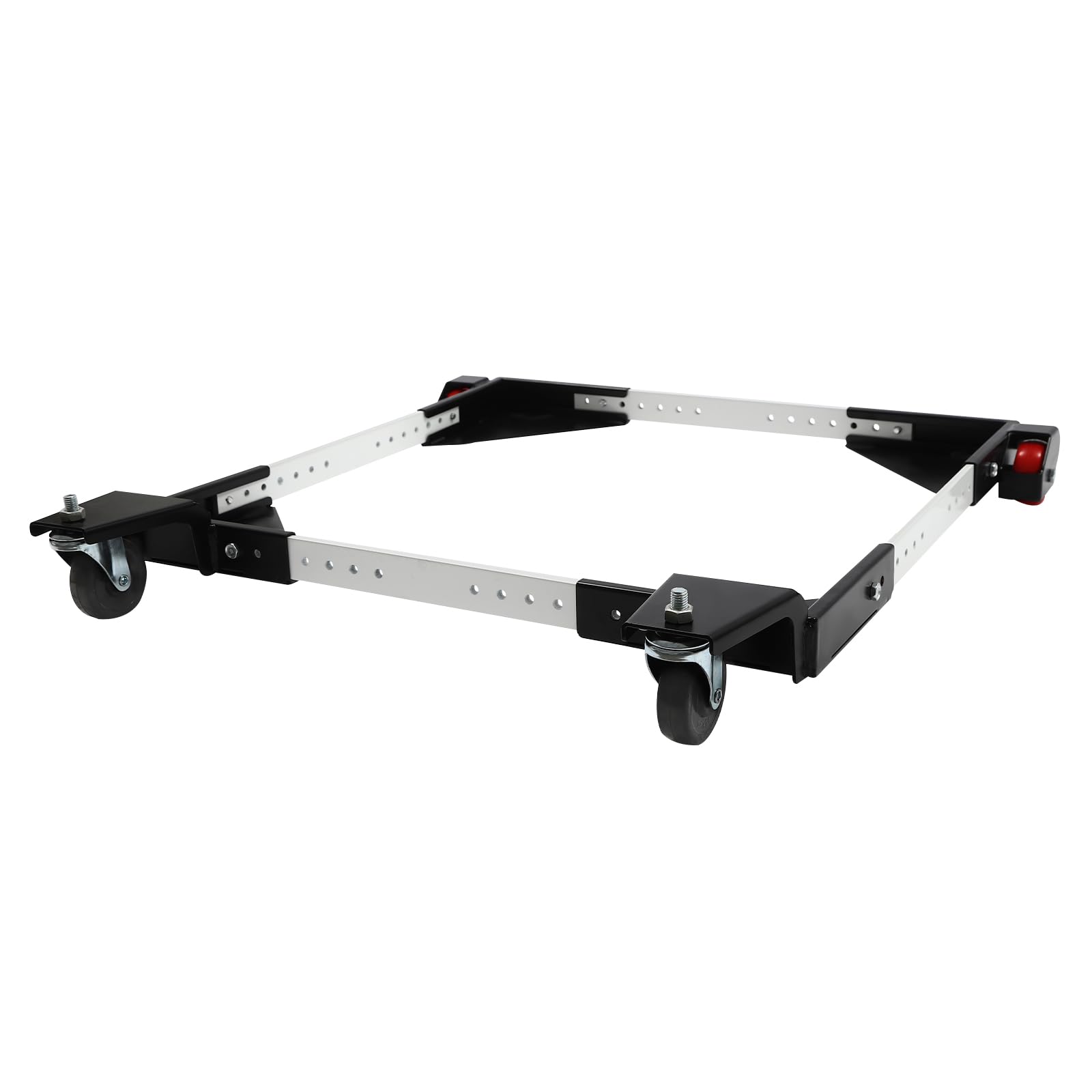 MSAIERPLR Adjustable Mobile Base Mobile Base Heavy Duty Mobile Base Industrial Strength Universal Rolling Mobile Base Universal Mobile Base Mobile Base for Shop Equipment 600 LB Capacity Black White
