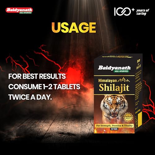 Image of Baidyanath Shilajeet (Shilajit), 50 Tablets (Pack of 2)