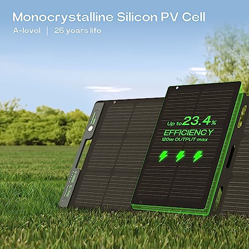 Acacia SP1-23 120W Portable Solar Panel For 300/500/1000/1500W Power Station, Foldable Solar Charger thumb #4