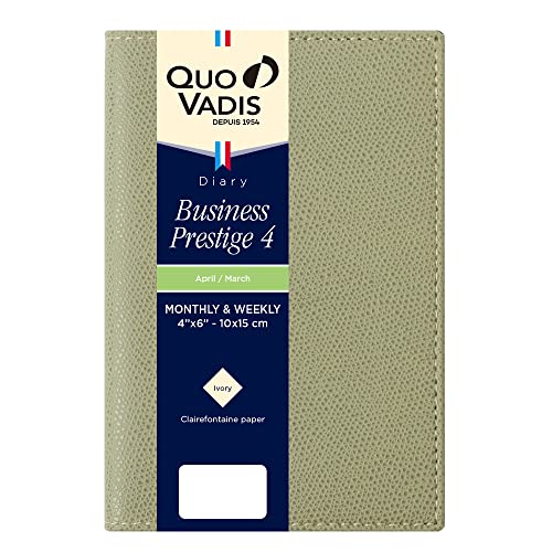 クオバディス 手帳 【2025年4月始まり】ダイアリー『ビジネスプレステージ4/クラブ』 (週間バーチカル・A6変型サイズ 10×15cm) セージグリーン QUOVADIS qv60102sg