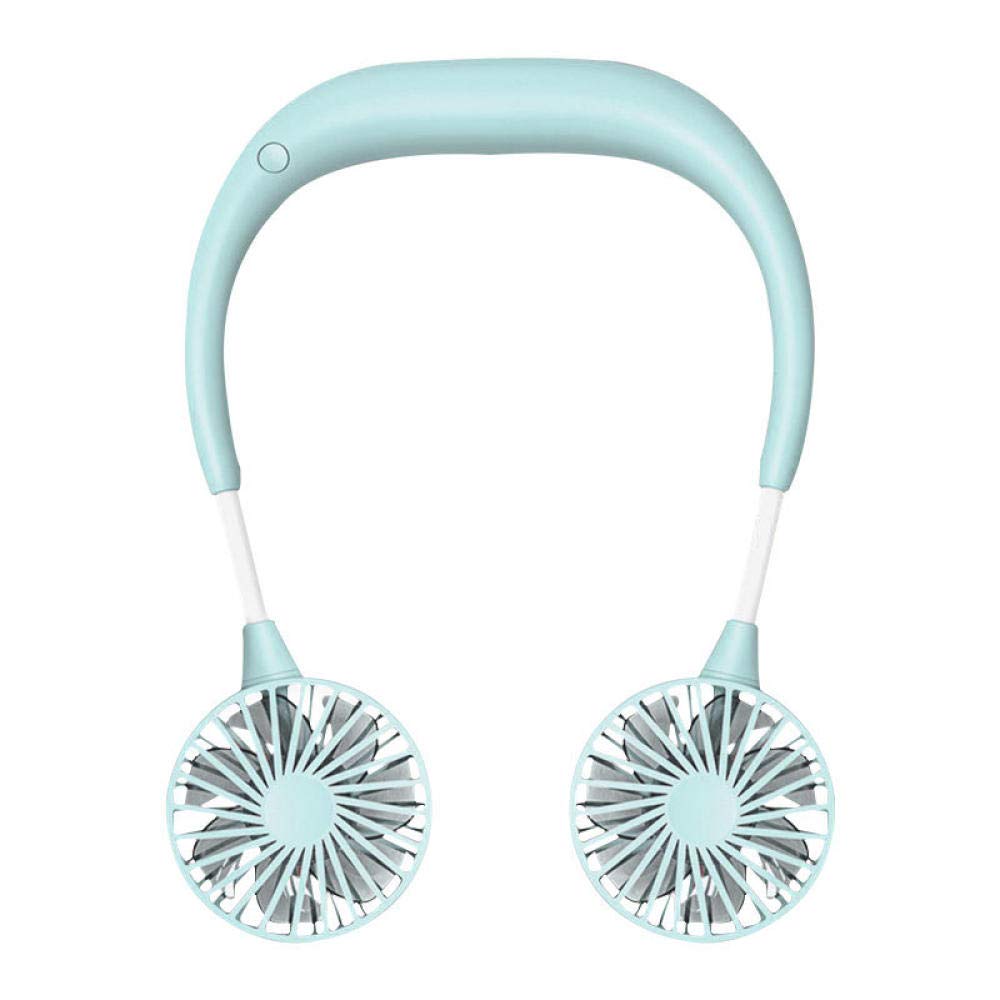 ZFPKXHVMG Bladeless Personal Fan, Mini Portable Hanging Neck Fan USB 2000mAh Multicolor(Verde)