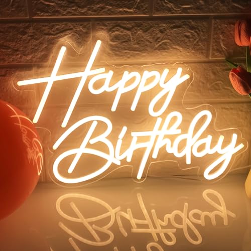 Happy Birthday Neon Sign USB Power Supply for Convenient Operation, Adjustable Light Strength, Party Night Atmosphere Light, Colored LED Light for Friends, Family, Lovers, and Colleagues by Fespcj - Image 2