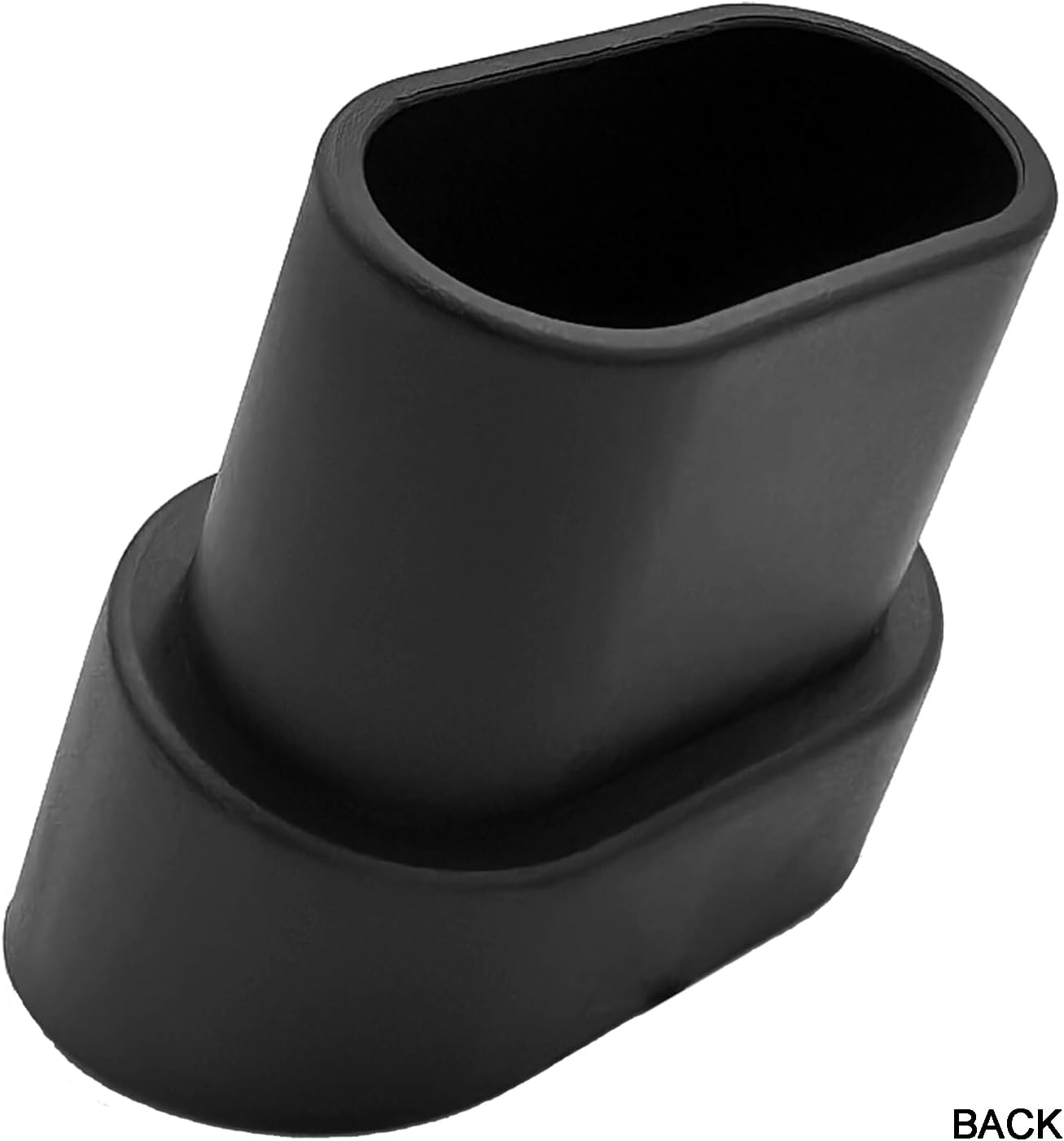 Porch Swing Feet Replacement Oval, 2-3/16" x 1"(55x25mm) Black Angled Tube Insert Plastic Leg Caps(Set of 4)