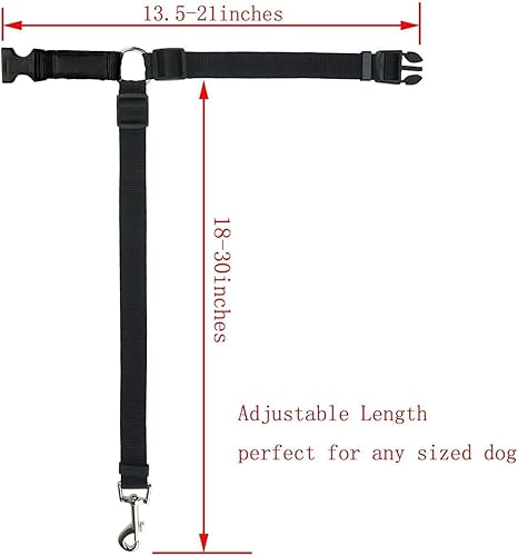 Miniatura 6 de Correa de cinturón de seguridad para perros y gatos Reposacabezas de automóvil Tela de nailon ajustable para perros Arnés de cinturones de seguridad