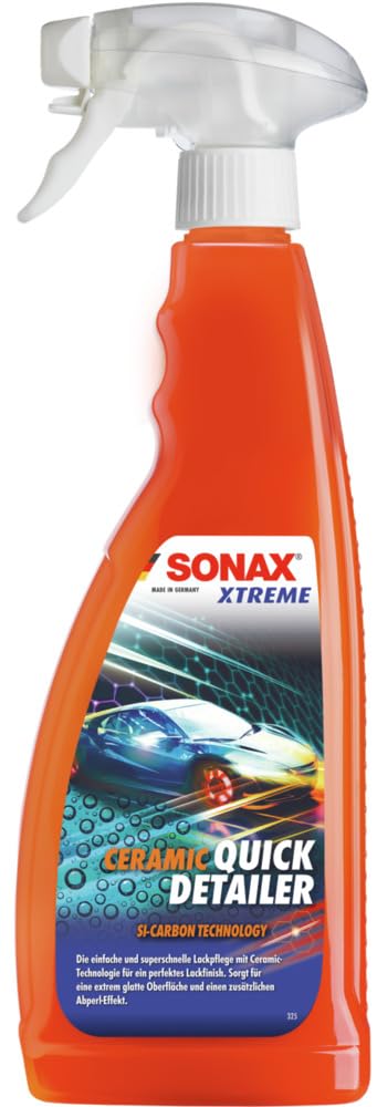 SONAX Xtreme Ceramic QuickDetailer (750 ml) superschnelle Lackpflege mit Ceramic-Technologie für EIN perfektes Lackfinish und Extreme Glätte | Art-Nr. 02684000