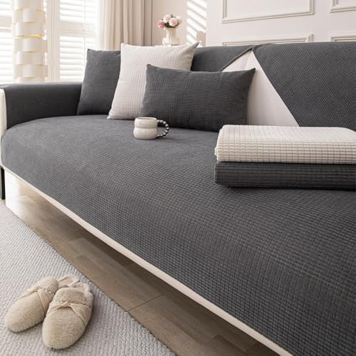 �u���\�t�@�J�o�[�A�ӂ��ӂ��̃t���[�X�f�ނŏ_�炩���g�����Ƌ�v���e�N�^�[�A����~�߃L���e�B���O�f�U�C��, �ʋC �� �J�E�` �x�b�h�J�o�[ �V�F�j�[�� �e�[�u �􂦂� �l�G�ʗp-Dark gray||90*90cm