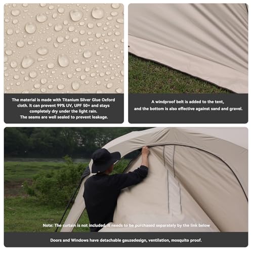 Toldo para Camping con Montaje Fácil y Rápido 124x124 pulgadas miniatura 6