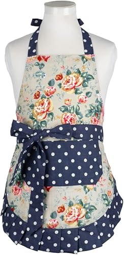 NEOVIVA Delantales de cocina para niñas pequeñas con bolsillos, adorables delantales de algodón para niñas pequeñas