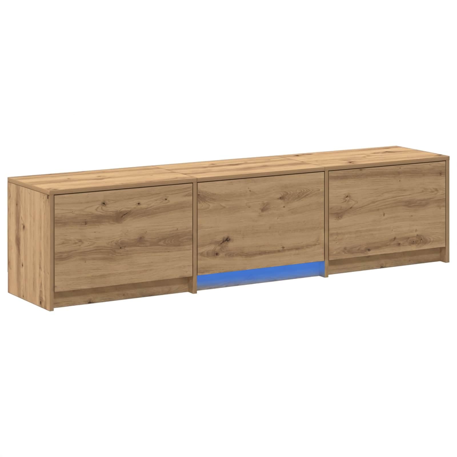 Madera resistente con luces LED ajustables modelo práctico Marrón 165x34x40