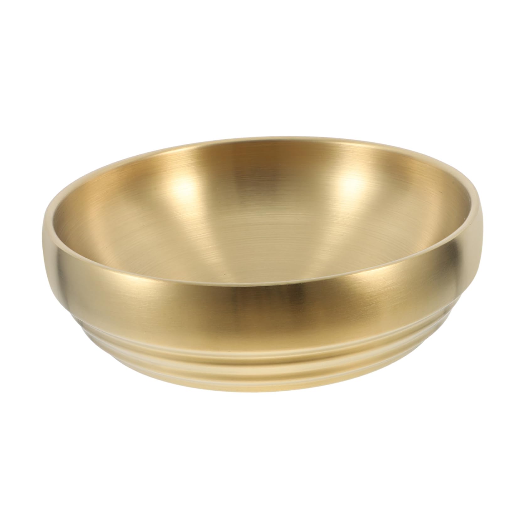 Cabilock Versatile Stainless Steel Food Bowl Double Layered Anti-scald Bowl for Soup Noodles Salad Korean