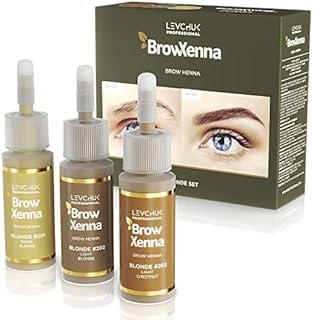 BrowXenna Henna Eyebrow Tint Kit for Professional Natural Henna Blonde Color Organic Ibrow Permanent Brow Set (Blond)