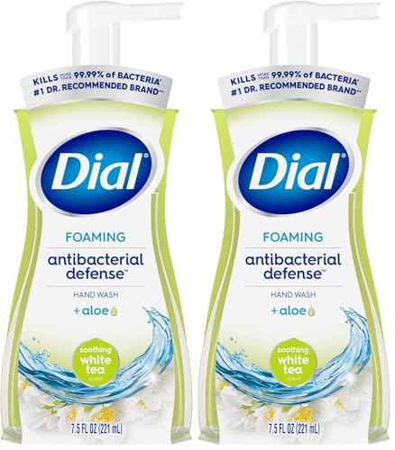 Image of Dial Antibacterial Foaming Hand Wash, Soothing White Tea, 7.5 fl oz (Pack of 2)