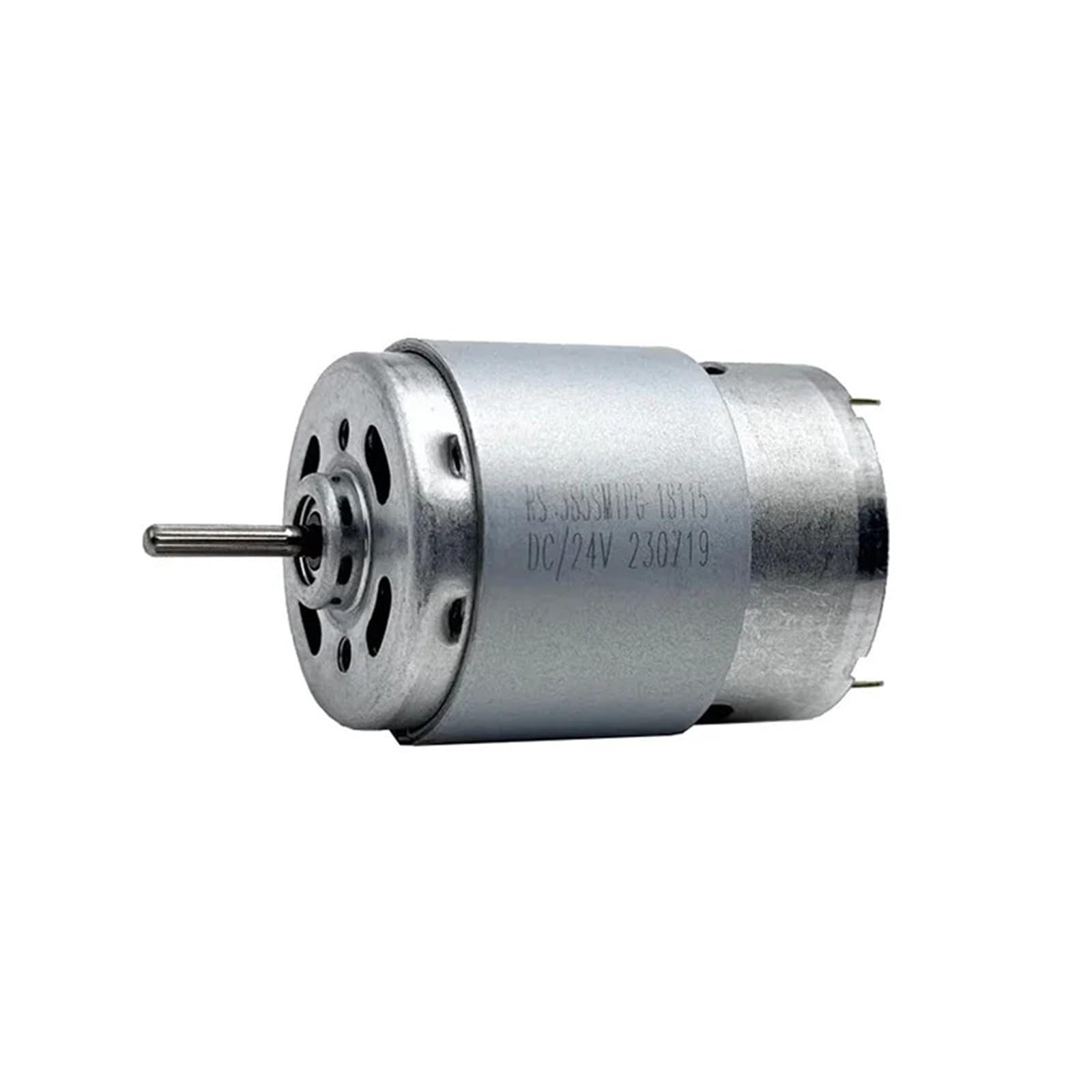 Moteur 385 CC 12V 24V avec roulement à billes avant et arbre moleté