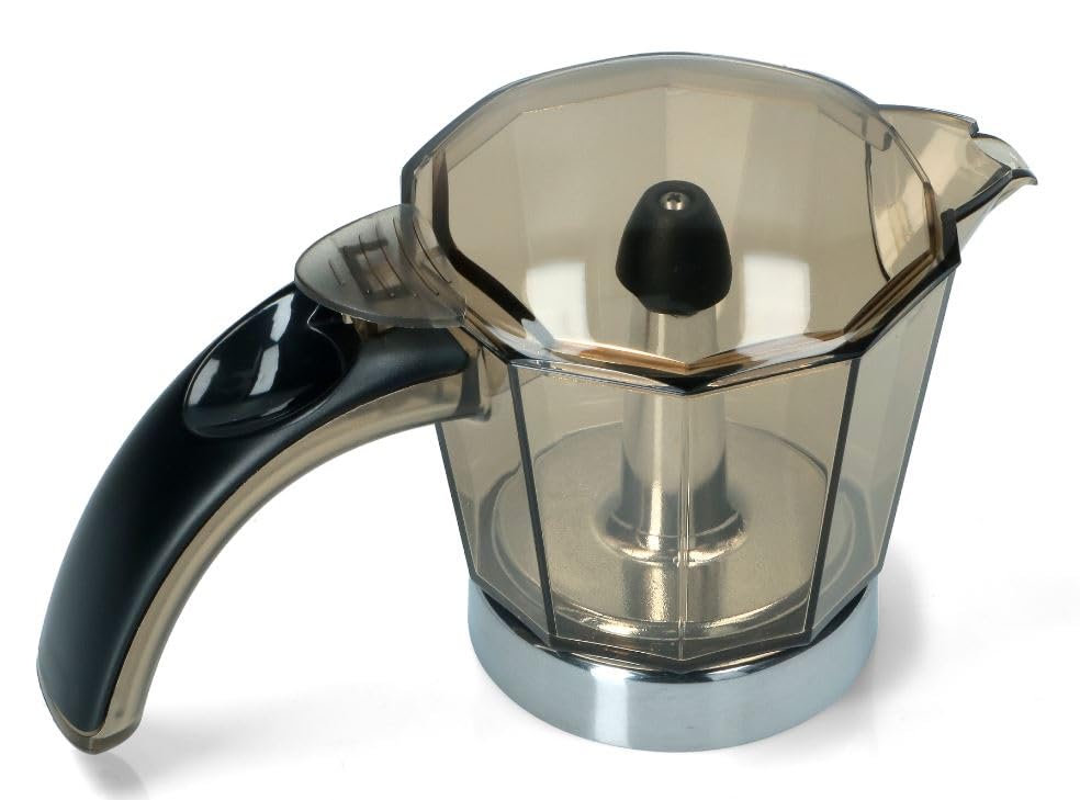 RYELDOM - Caraffa di Ricambio per Caffettiera Elettrica Alicia De'Longhi – Capacità 2/4/6 Tazze – Materiale Resistente e Impugnatura Ergonomica (4 Tazze)
