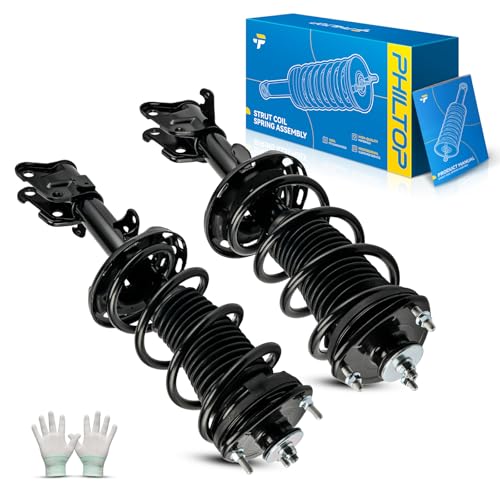 Image of PHILTOP Front Complete Struts Shock absorber fits Pilot 2009 2010 2011 2012 2013 2014 2015 172647 172648 Struts with Coil Spring Assemblies Set of 2 SAA691