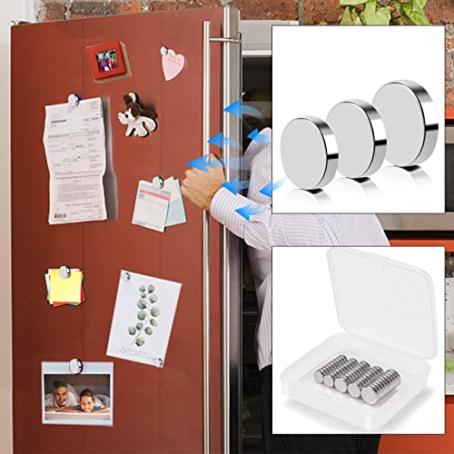 Image of 50Pcs Fridge Magnet 3 Sizes Small Magnets, 8x3mm,10x3mm,12x3mm | Different Size Refrigerator Magnet Rare Earth Magnet Strong Neodymium Magnets for Whiteboard Crafts DIY Office