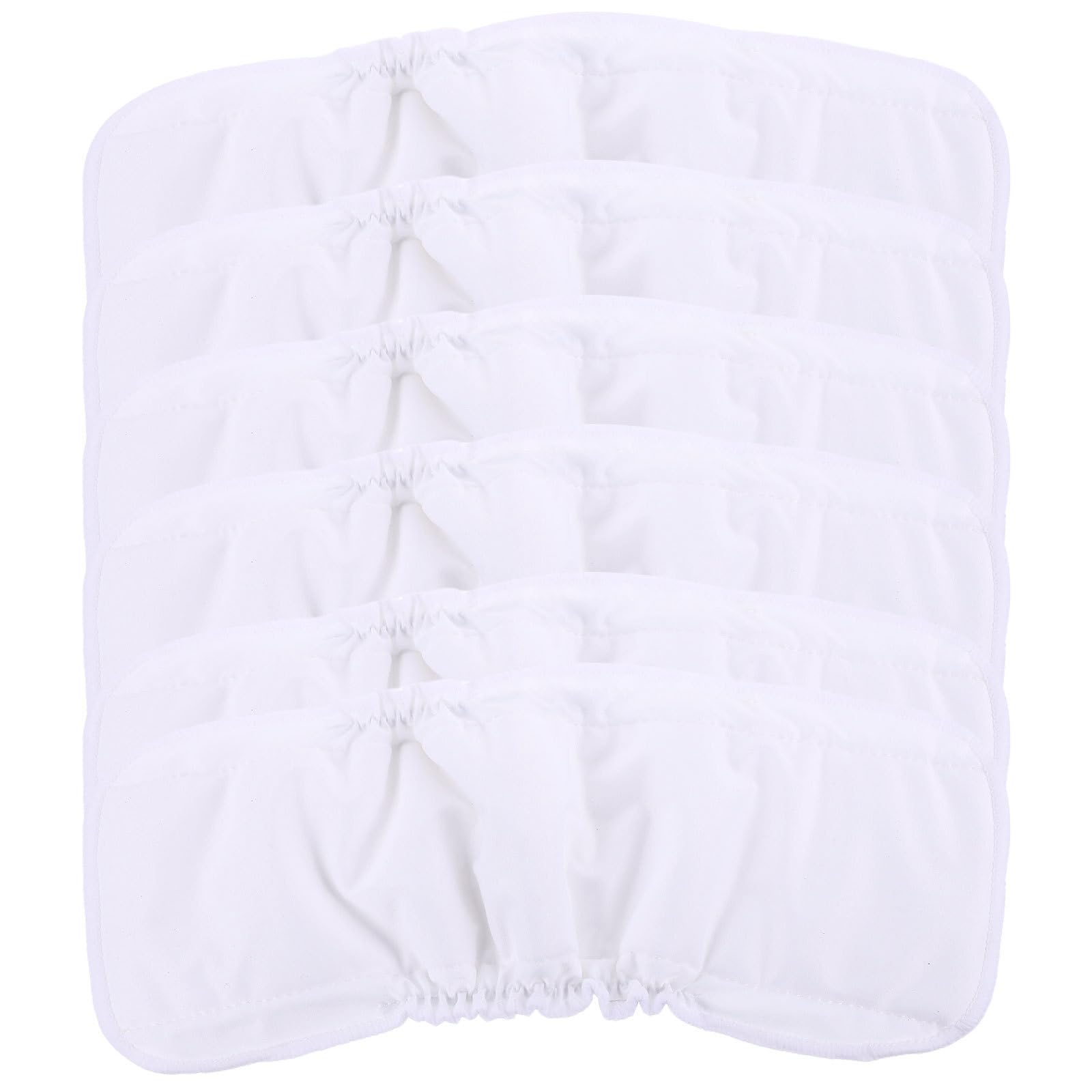 6 Piezas Pañales de Tela Reutilizables para Ñiño Inserto de Fibra de Bambú Blanco, Lavables y Transpirables para Cambiador, Absorbentes y Cómodos